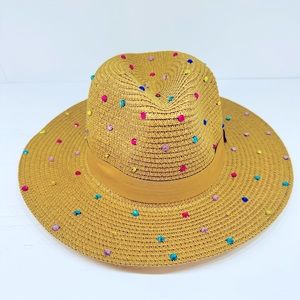 Beach/summer hat with rhinestones.
